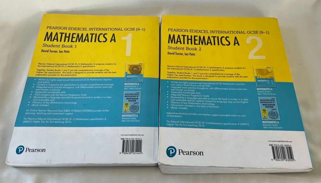 Pearson Edexcel International GCSE (9-1) Mathematics A (Book 1 & 2)