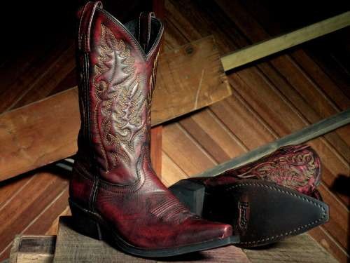 Genuine leather cowboy boots