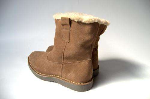 Ladies Mid-Calf Fleece Tan Boot