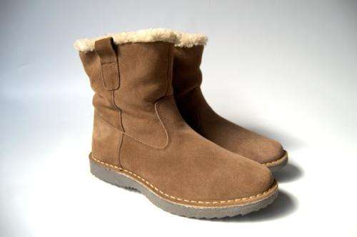 Ladies Mid-Calf Fleece Tan Boot