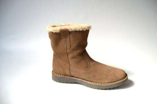 Ladies Mid-Calf Fleece Tan Boot
