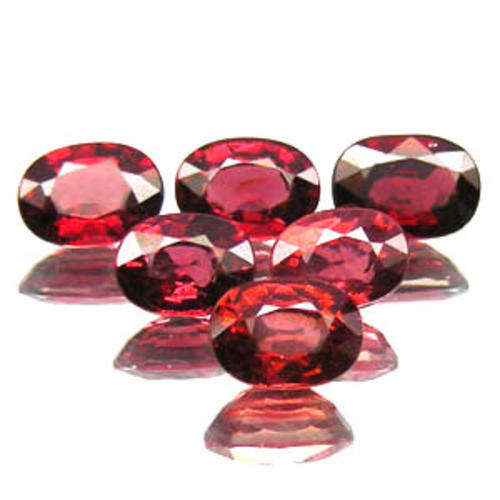 FLAWLESS!12.72 CT 12PCS NATURAL RED RHODOLITE GARNET OVAL LOT