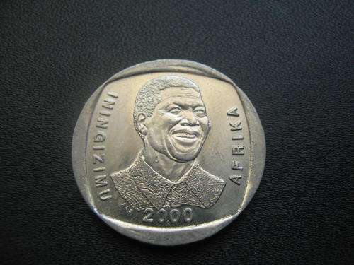 MINT ERROR ROTATED DIES 2000 MANDELA R5  "SMILEY"
