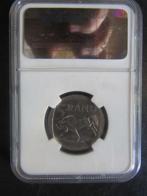 EXELLENT COIN 2000 MANDELA SMILEY NGC GRADED AU 58 @ R1 Start