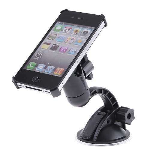 360ÃÂ°Car Suction Mount Holder Stand + Lock for Apple iPhone 4