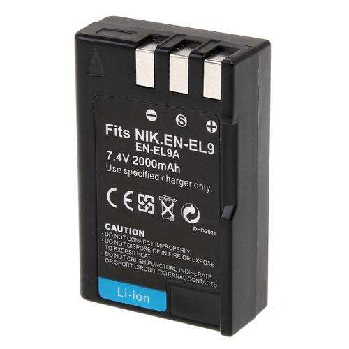 7.4V 2000mAh EN-EL9a Camera Battery Pack for Nikon D40 D60 D5000 D40X