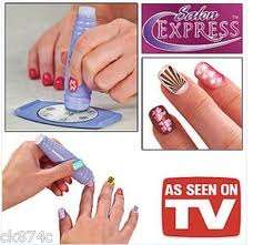 NEW SALON EXPRESS NAIL ART STAMPING KIT AS SEEN ON TV CREATE 100'S OF DESIGNS