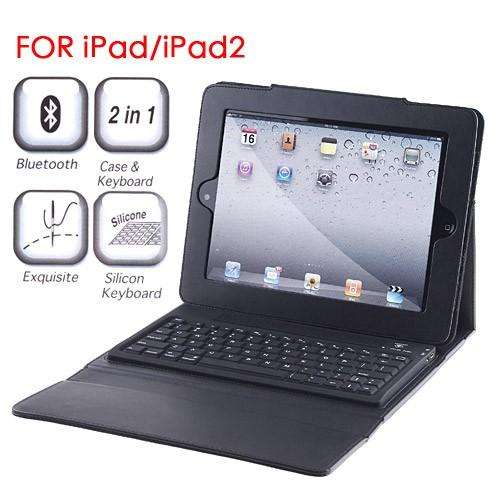 2 In 1 Leather Case Bluetooth Keyboard For iPad iPad 2