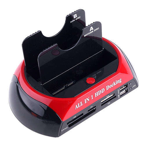 2.5"/3.5" Dual SATA HDD Docking Station USB 2.0 Hard Disk Drive Dock e-SATA Hub