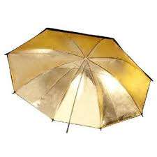 33'' 83cm studio flash reflective umbrella gold black