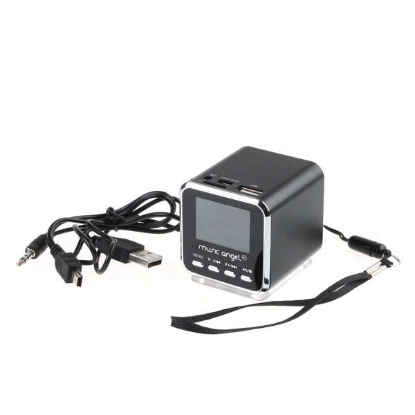 Micro SD TF USB Mini Stereo Speaker Music MP3 Player FM Radio Black