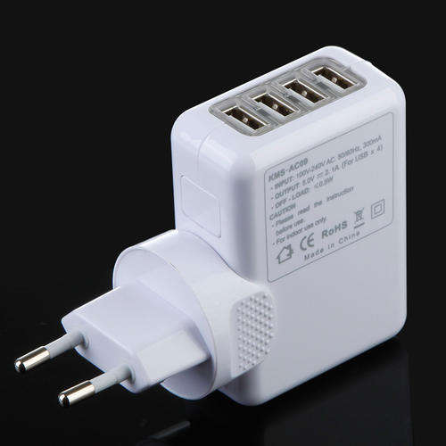 4 Port USB AC Adapter US/EU/UK/AU Plug Wall Charger for iPhone 4/4S iPad 2/3