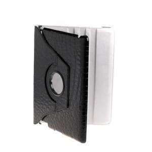 Rotating Magnetic Leather Case Smart Cover Stand for iPad 2/3 New iPad Black C1426