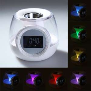 Aroma Heater LCD Snooze Alarm Clock Timer Temp Station White H9279