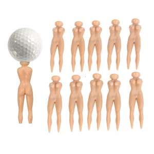 10pcs Novelty Nude Lady Golf Tee Divot Tools Practice Training Golfer Tees h9924