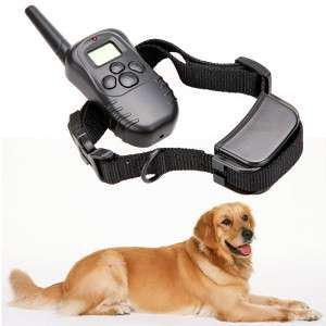 Rechargeable Waterproof 300M 100LV LCD Remote Dog Pet Training Collar Shock Vibrate for 1 Dog h9378u