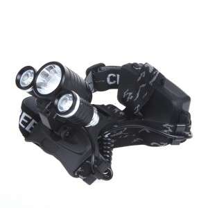 3000Lm 1*CREE T6 & 2*CREE R2 LED Rechargeable Headlamp Headlight + AC Charger   h10249