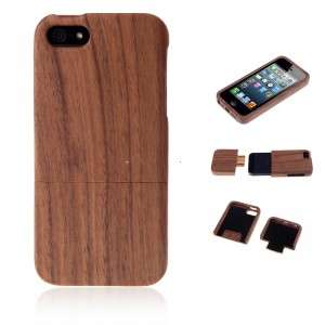 Natural Wood Walnut Hard Back Cover Case Shell for Apple iPhone 5 5s pa1634