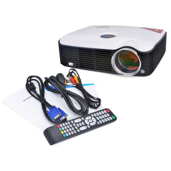 HD LED Projector for Home Theater 2500 Lumens HDMI VGA AV TV USB v719