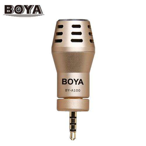 BOYA BY-A100 Mini Omni Directional Condenser Microphone 3.5mm TRRS connenction for iPhone iPad iPod