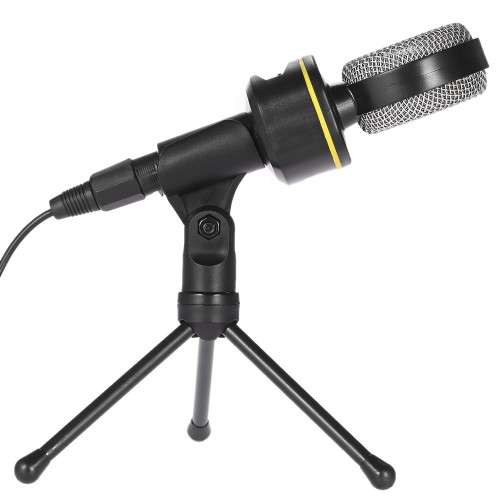 Adjustable Condenser Desktop Computer Microphone Mic 3.5mm Plug and Play for Skype MSN QQ Recording