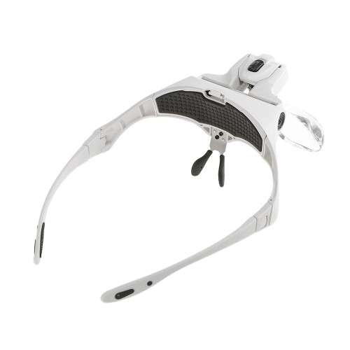 Magnifier Glasses for Eyelash Extension Loupe Headband Light With 2 LED Professional Magnifying Glas