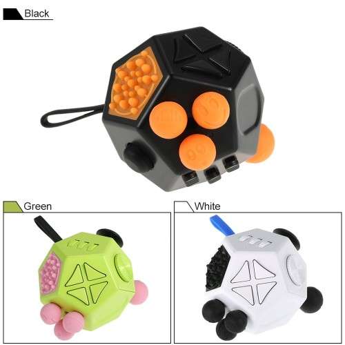 12 Sides Fidget Cube Stress Anxiety Relief Desk Pocket Attention Toy for Children and Adults