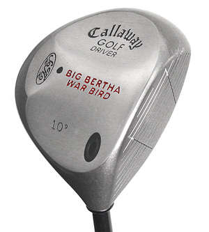 CALLAWAY BIG BERTHA TITANIUM WARBIRD DRIVER 10 degrees Bore graphite Graffaloy regular shaft
