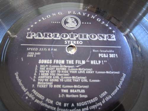 THE BEATLES - Help! - 1965 - Vinyl LP Record - VG / P