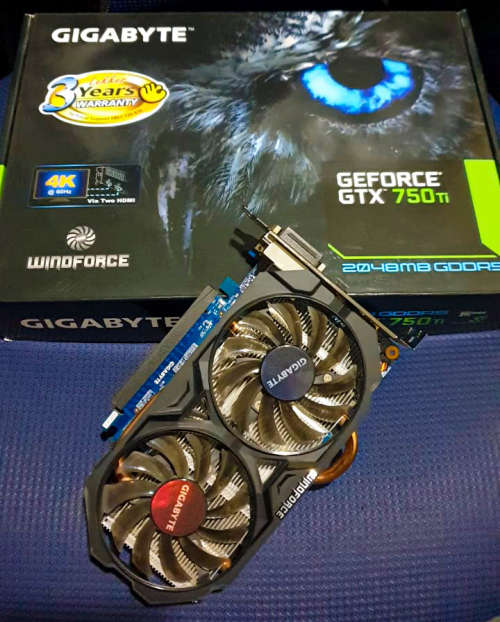 Gigabyte Nvidia GTX 750Ti Oc -2 GB Graphics Card - Excellent Condition with Original Box & Software