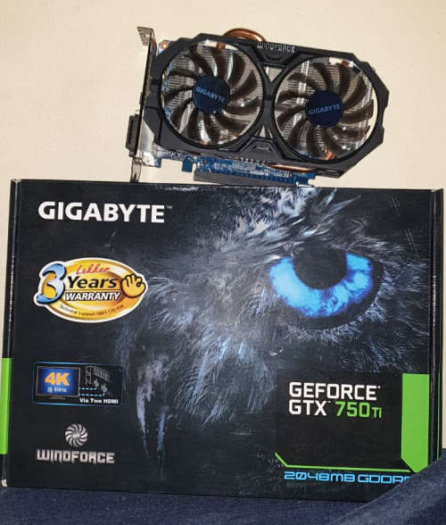 Gigabyte Nvidia GTX 750Ti Oc -2 GB Graphics Card - Excellent Condition with Original Box & Software