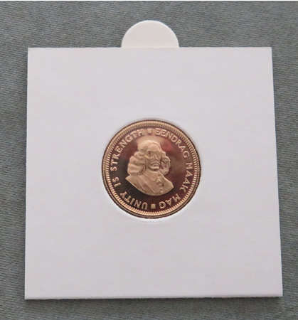 South Africa 1977 R1 Proof Gold Coin