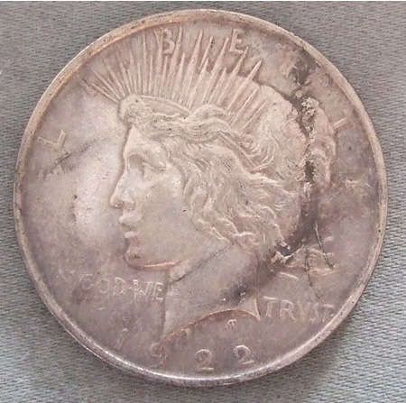 US Liberty Silver Dollar 1922