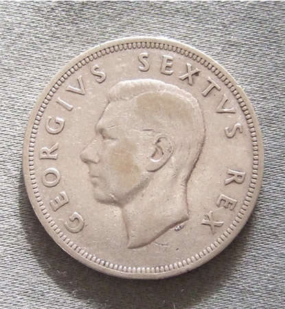 South Africa 2 1/2 Shillings 1948 About VF