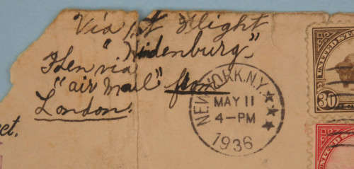 Hindenburg 1st Flight Cover New York 11 May 1936