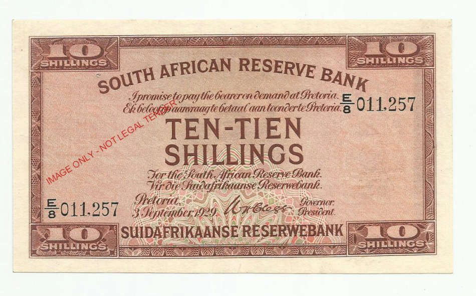 W.H. Clegg 4th Issue , 10 Shillings E8,     3 September 1929, EF