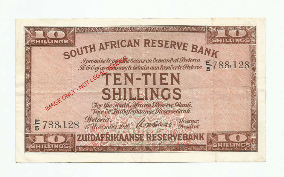 W.H. Clegg 2nd Issue , 10 Shillings E5, 19 November 1926