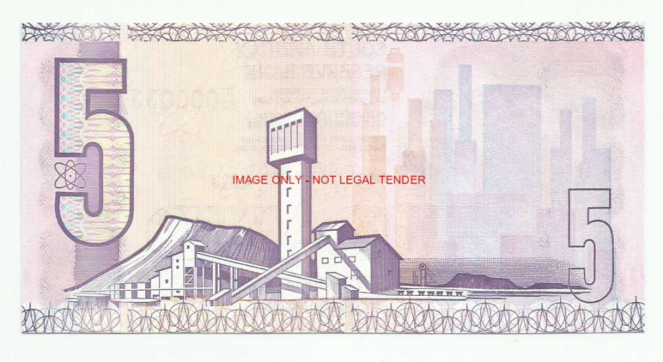 **LOW NUMBER** 000033 G.P.C. de Kock, 1st Issue, Five Rands B1/62, AUNC