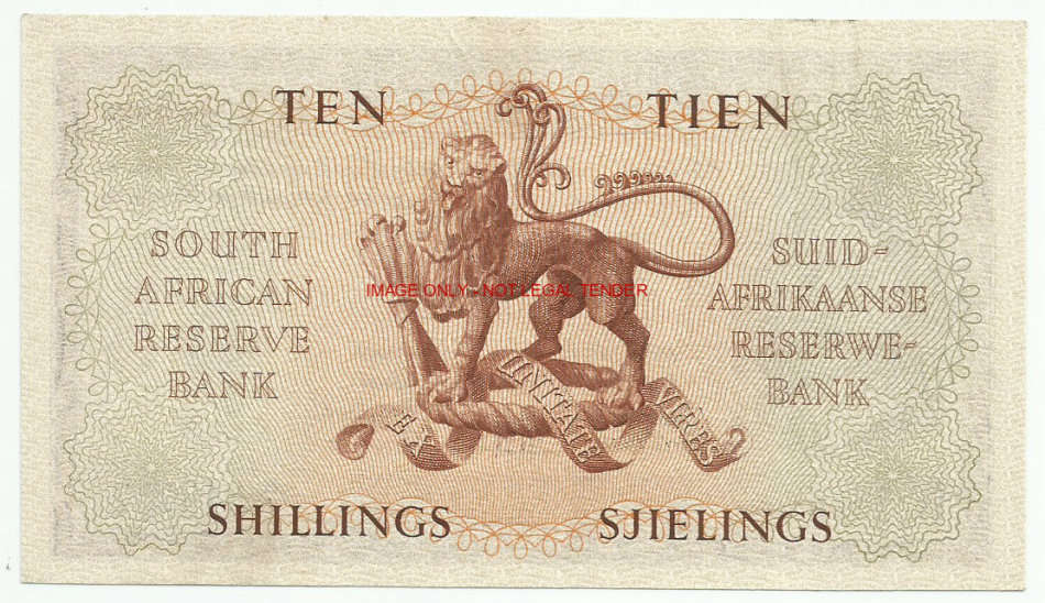 M.H. DE KOCK, 2ND ISSUE, TEN SHILLINGS A1, EF/AUNC