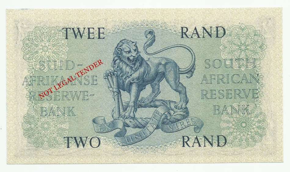 *REPLACEMENT* G.Rissik, 1st Issue 2 Rand Y1, AUNC