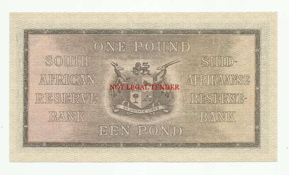 M.H. DE KOCK, 1ST ISSUE,   1 POUND A185, AUNC