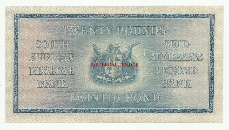 J.POSTMUS, 1ST ISSUE, 20 POUNDS C3, SEPTEMBER 1933,EF