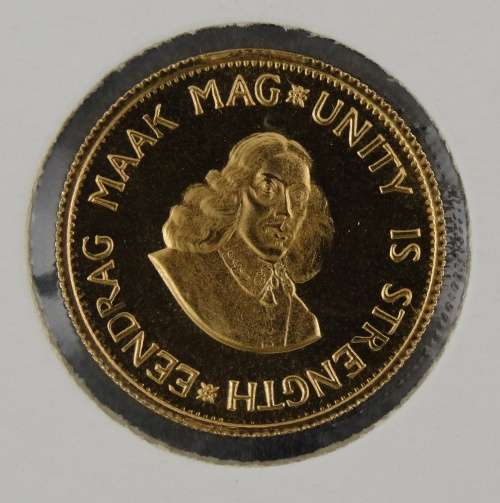 SOUTH AFRICA, 1970 R2 PROOF GOLD