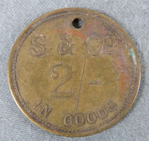 South Africa Strachan & Co. Two Shillings Brass Token VF (Set/Type 3)