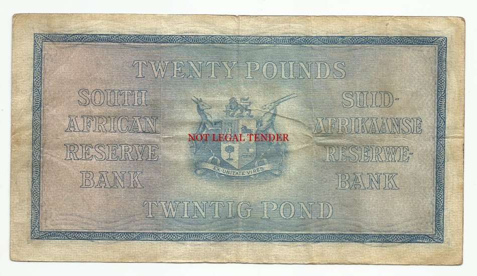 W.H. Clegg 4th Issue , Twenty Pounds C3,  September 1928, VF