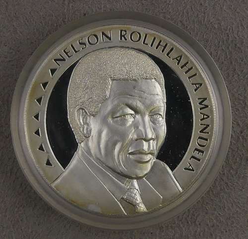 South Africa Proof Mandela Silver One Ounce "Education for all"