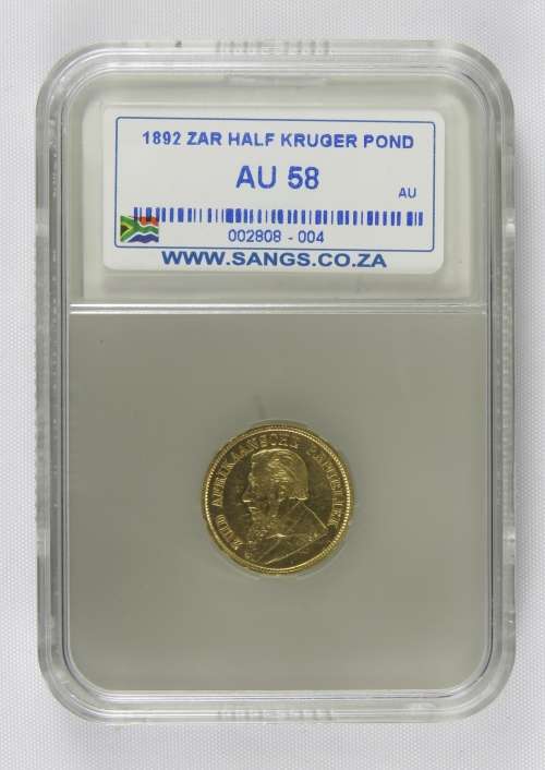 ZAR Kruger Pond 1892 SANGS AU58