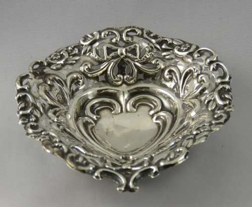 Victorian Silver Nut Dish - James Deakin & Sons, Chester 1897