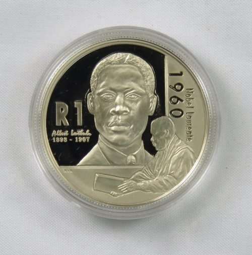 2005 Protea Silver Proof Coin - Luthuli