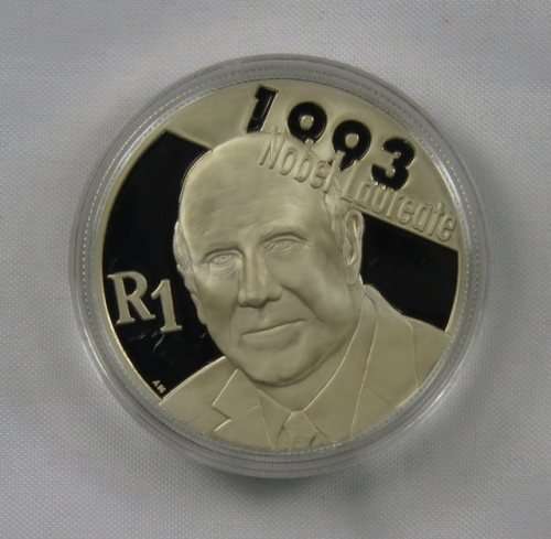2007 Protea Silver Proof Coin - FW de Klerk